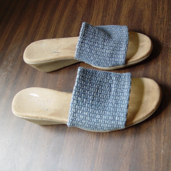 Aerosoles Denim Slider Heelrest Sandals - Picture 1 of 4